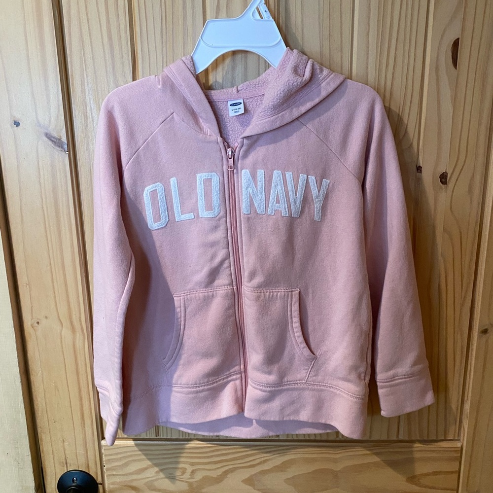 Old Navy Light Pink Kids Zip-Up Hoodie